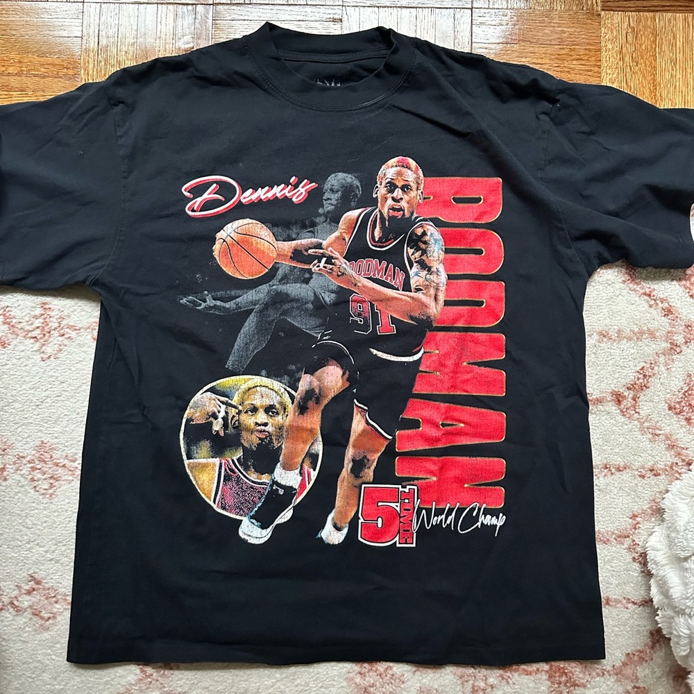 Black Dennis Rodman Graphic T-Shirt